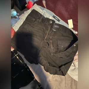 Aero black mom shorts